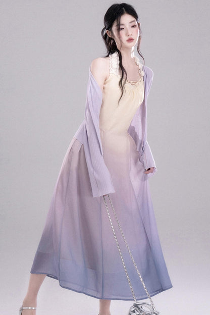 Romantic Purple A-Line Dress