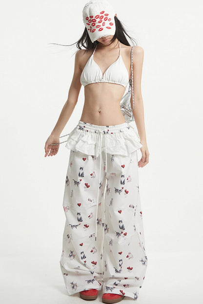 White Wide Leg Pants