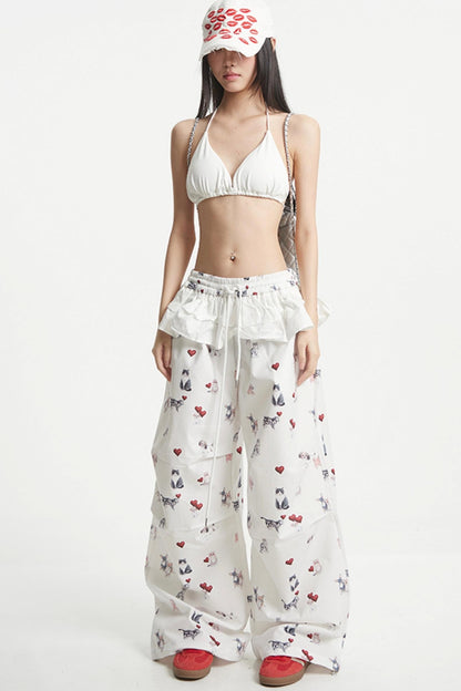 White Wide Leg Pants