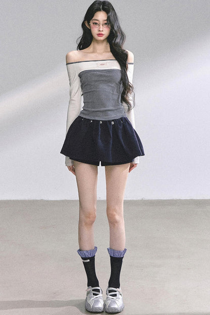 Striped Long-Sleeved Top