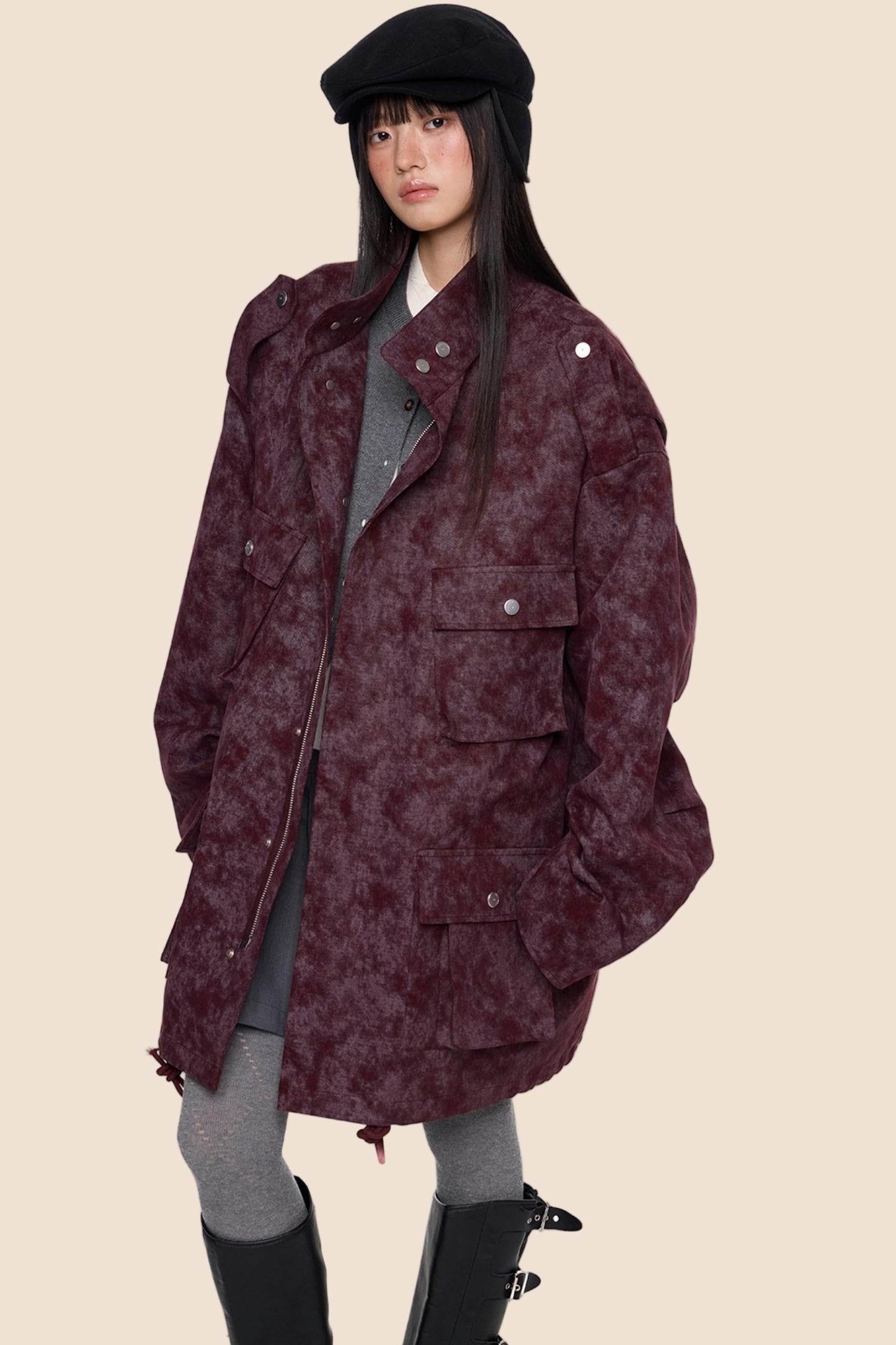 Stand Up Vintage Midi Jacket