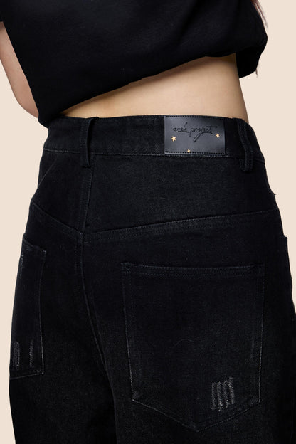 Distressed Ripped American Vintage Straight Pants