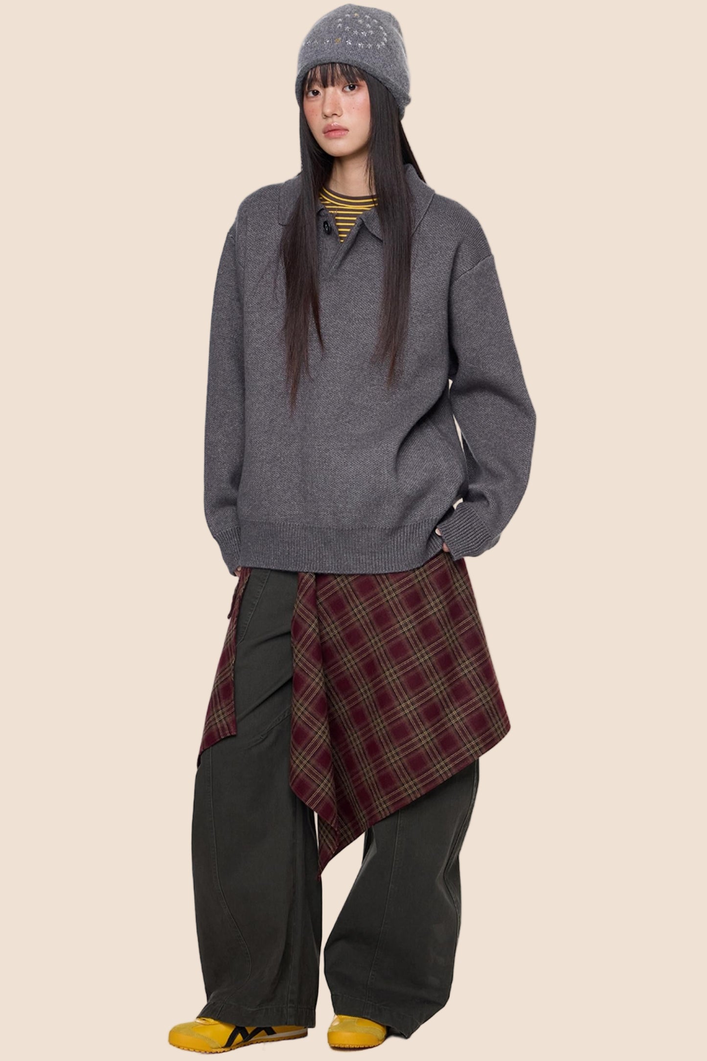 Basic Retro Loose Knit Jacket