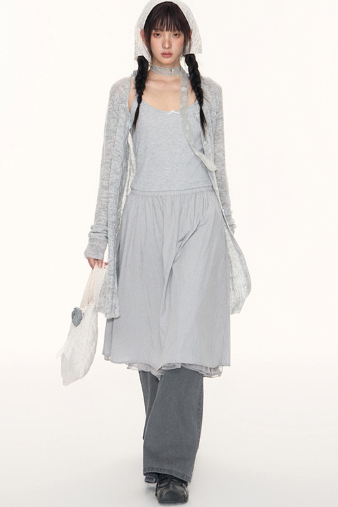 Star Jacquard Knit Cardigan Top