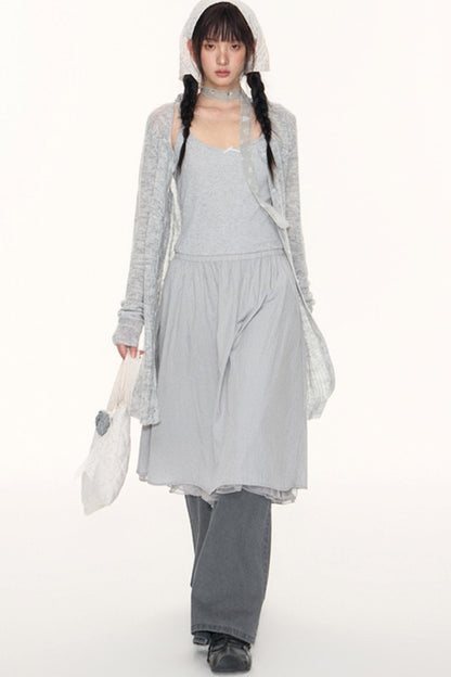 Star Jacquard Knit Cardigan Top