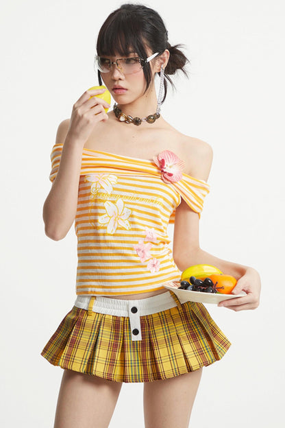 Yellow One-Shoulder T-Shirt