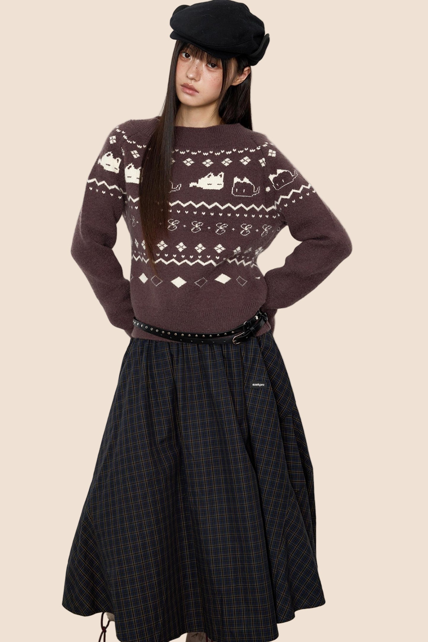 Vintage Lazy Shoulder Sweater