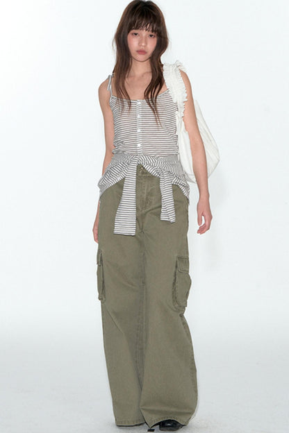 Distressed Cargo Pants