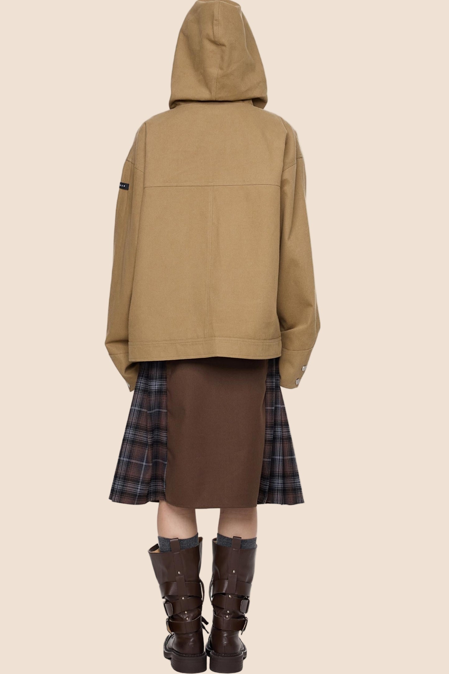 Vintage Fall Hooded Zip Jacket