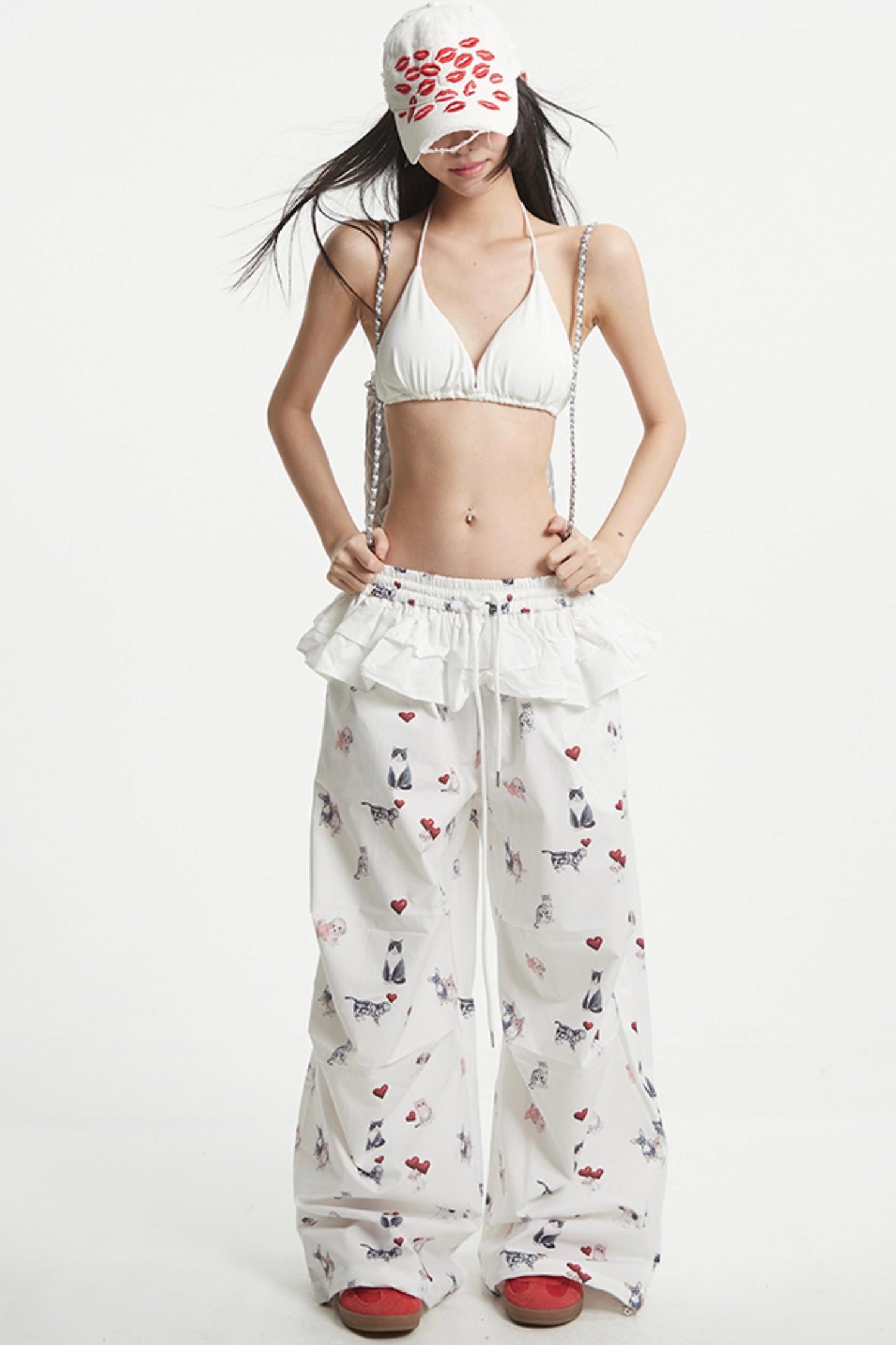 White Wide Leg Pants