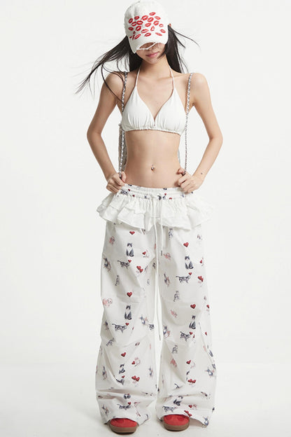 White Wide Leg Pants