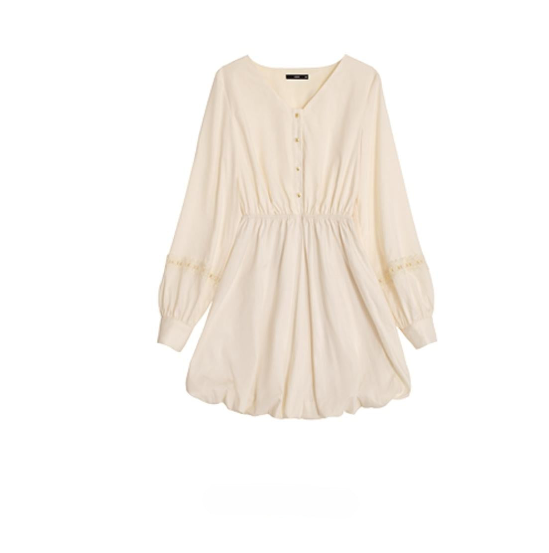 Urban Hibiscus Apricot White  Bud Dress Set-Up