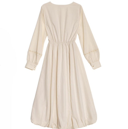 Urban Hibiscus Apricot White  Bud Dress Set-Up