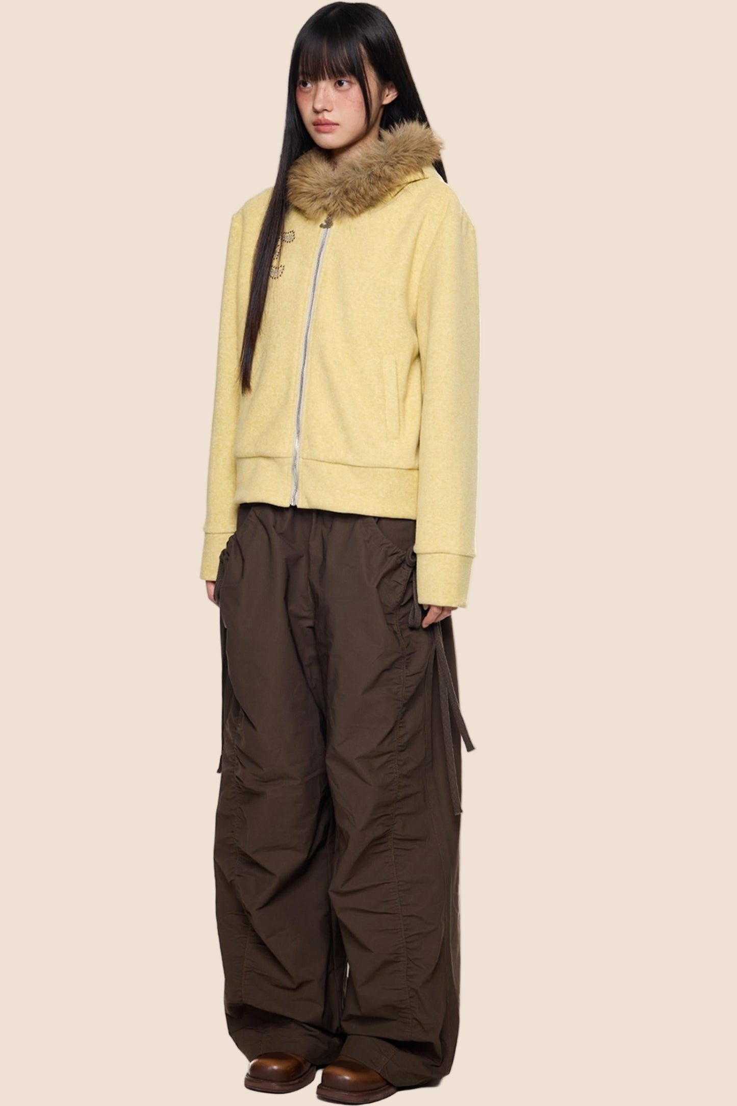 Autumn Fur Hooded Cardigan Jacket