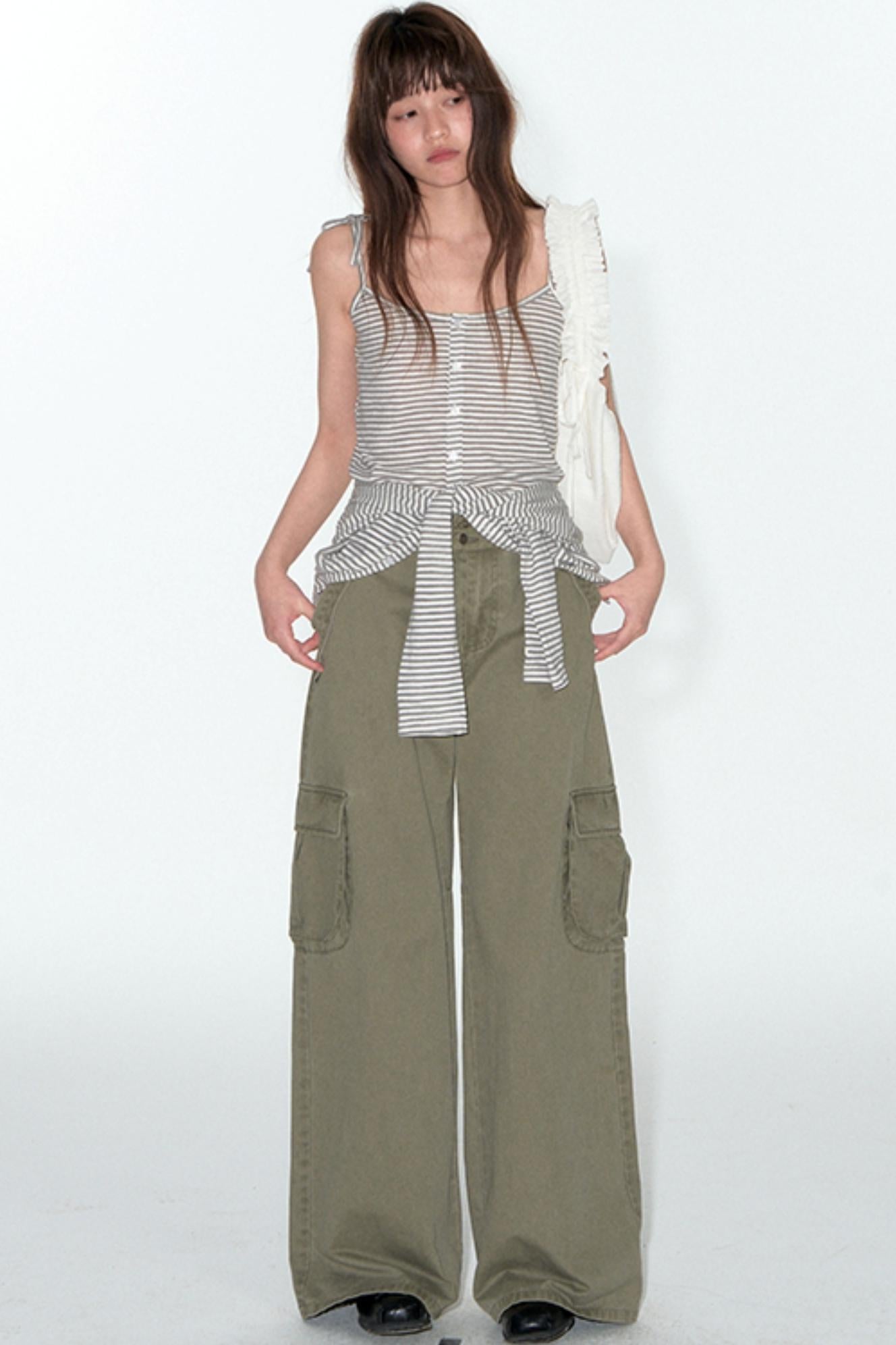 Distressed Cargo Pants