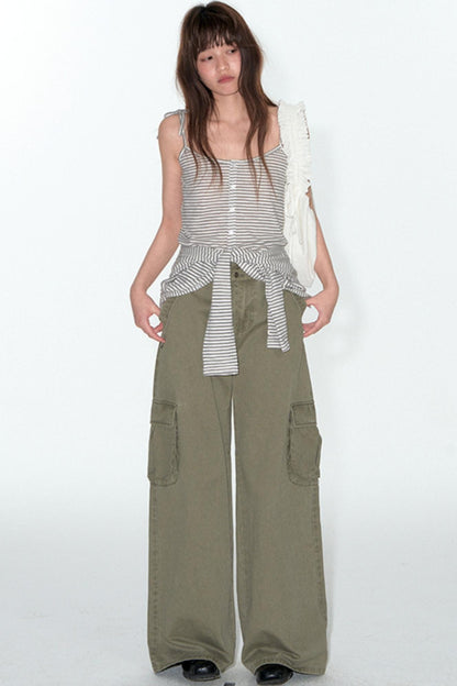 Distressed Cargo Pants