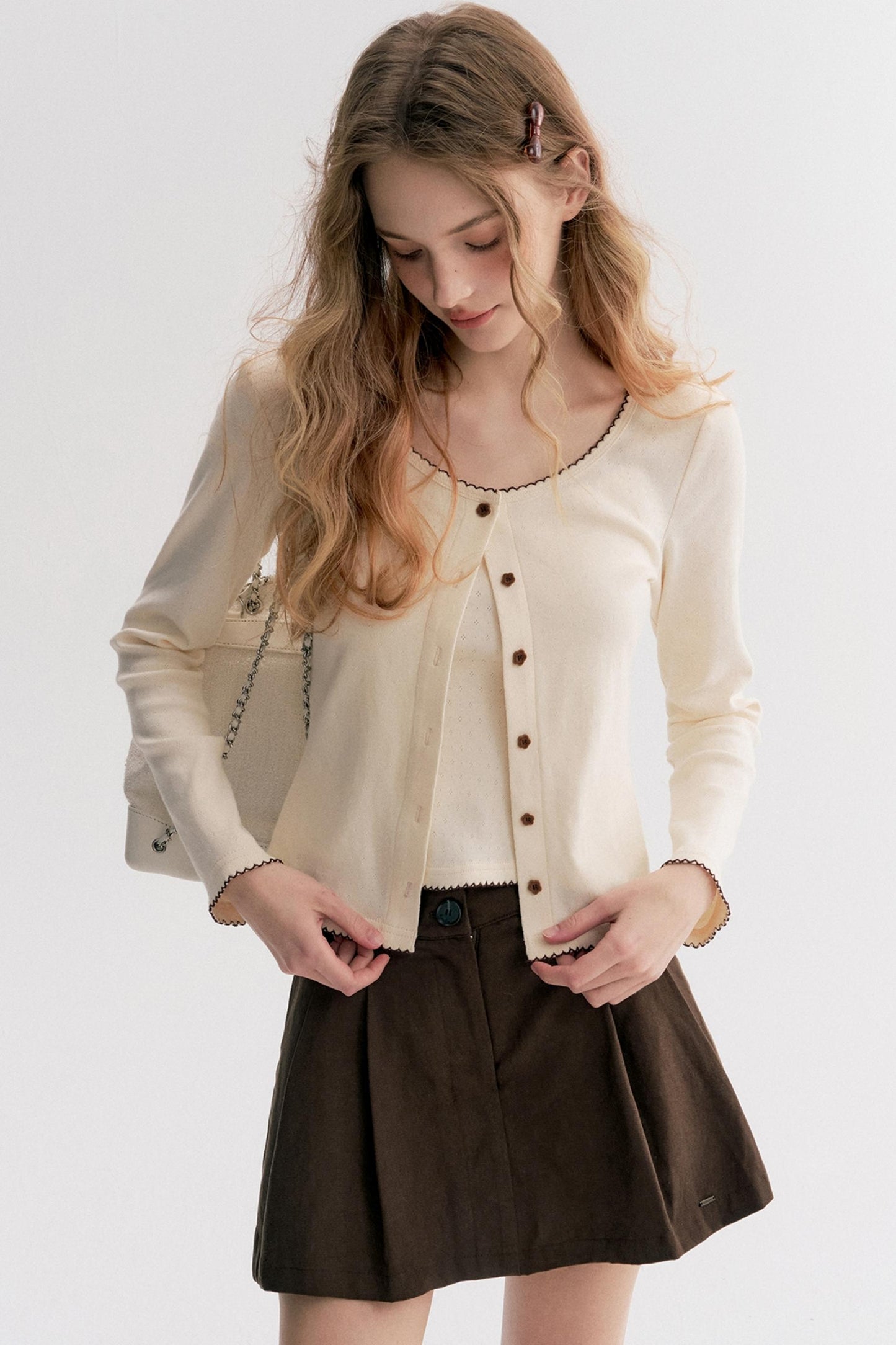 Romantic Autumn Lace Knit Cardigan