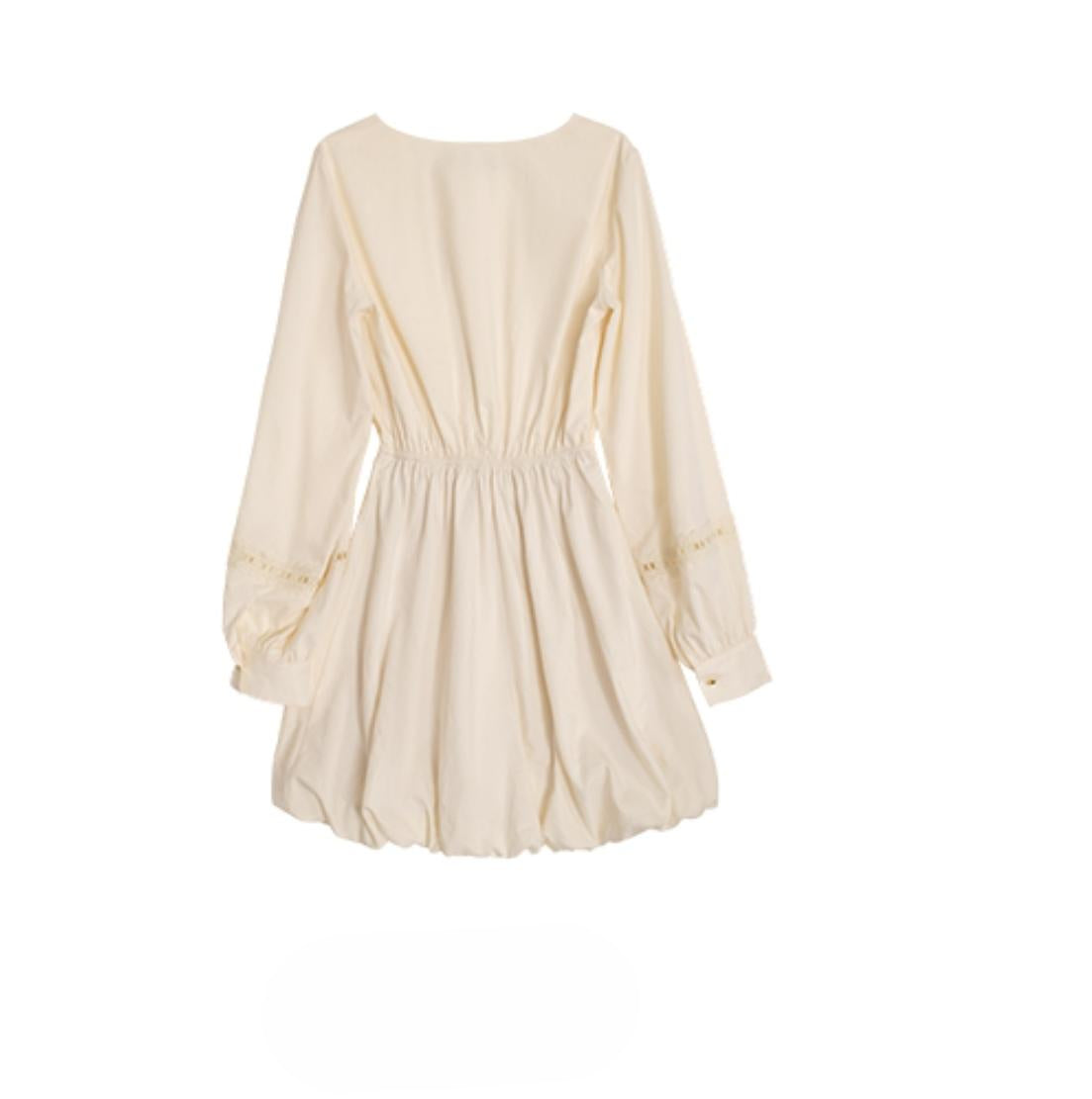 Urban Hibiscus Apricot White  Bud Dress Set-Up