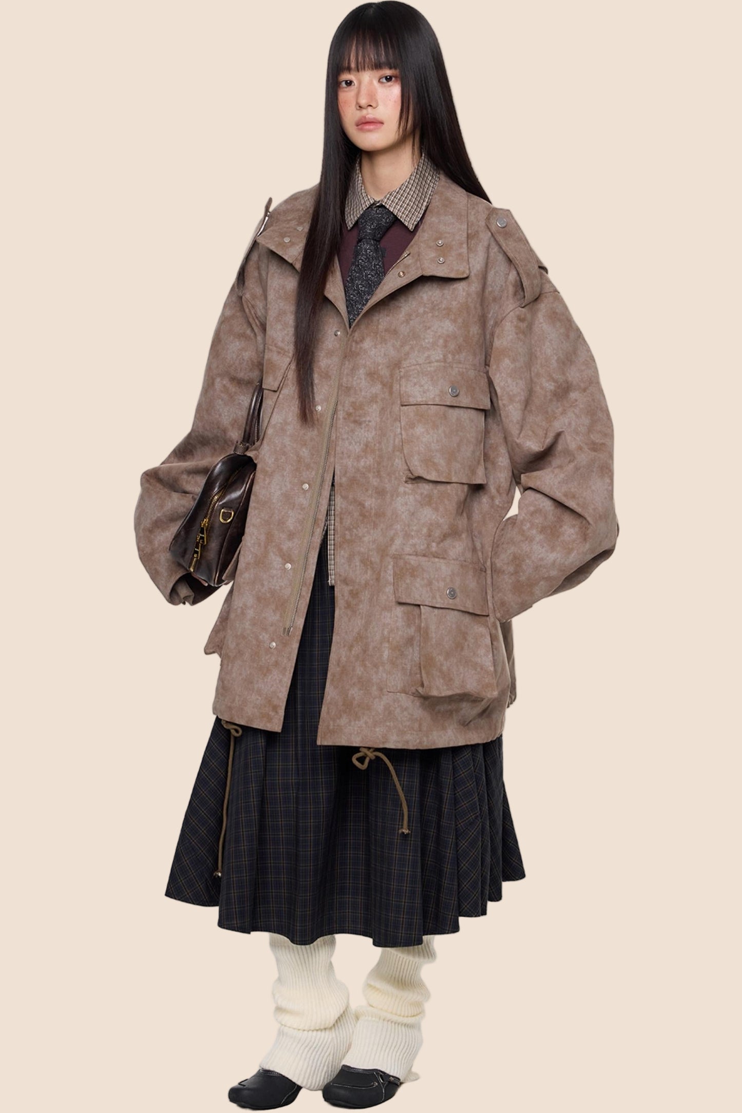 Stand Up Vintage Midi Jacket