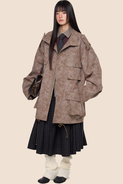 Stand Up Vintage Midi Jacket