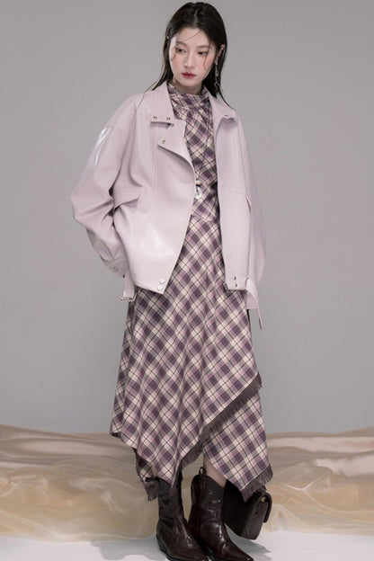 Rio Purple Leather Jacket