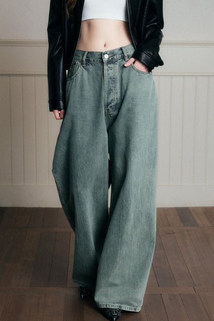 Relaxed Draped Wide-Leg Pants