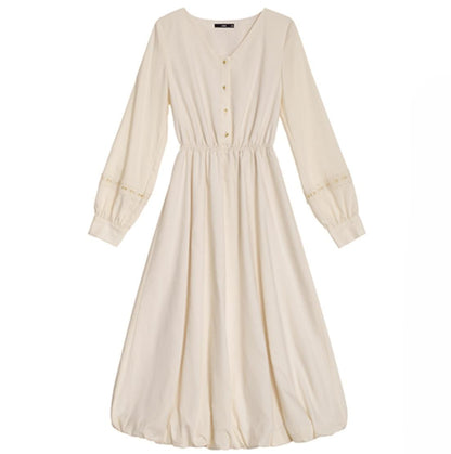 Urban Hibiscus Apricot White  Bud Dress Set-Up