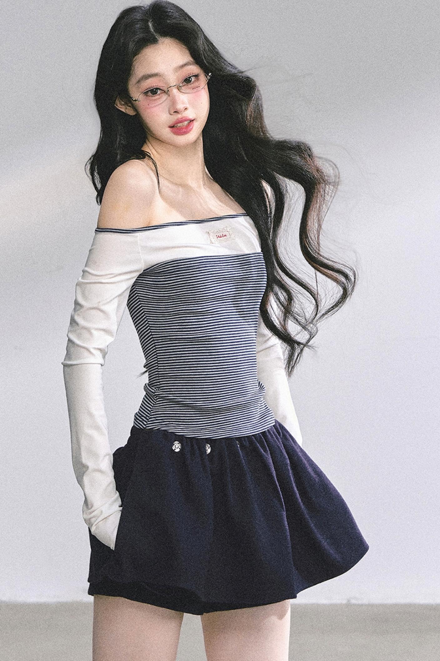 Striped Long-Sleeved Top