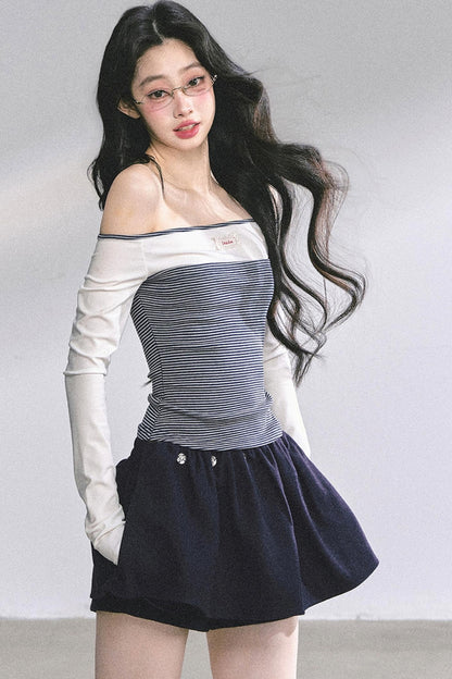 Striped Long-Sleeved Top