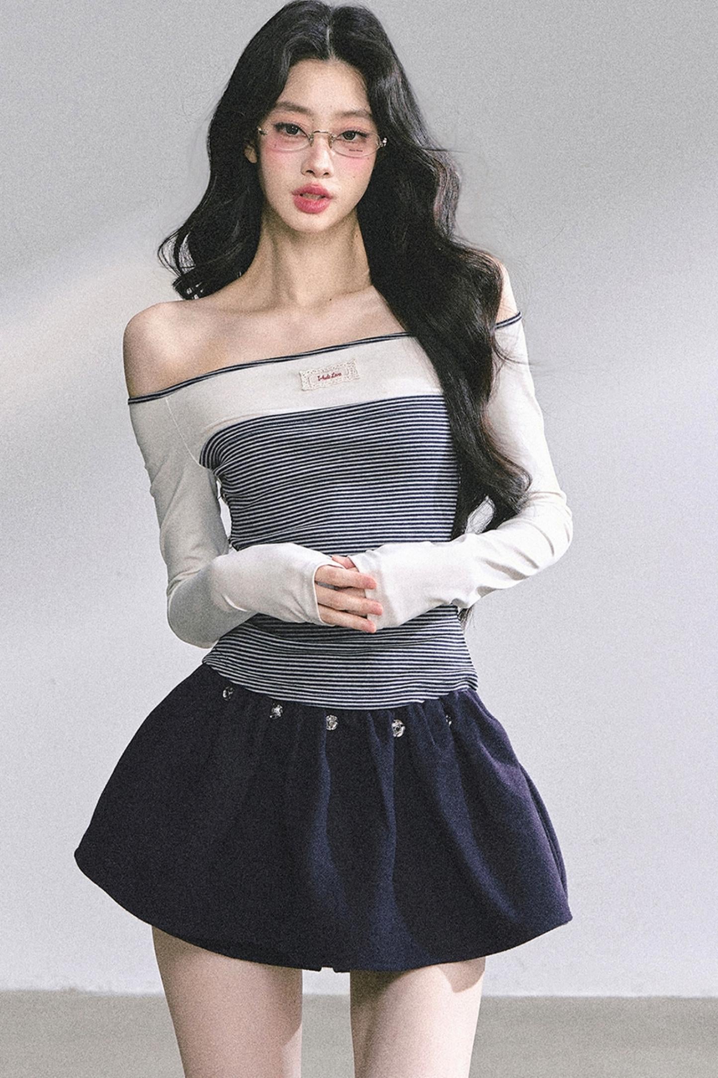 Striped Long-Sleeved Top