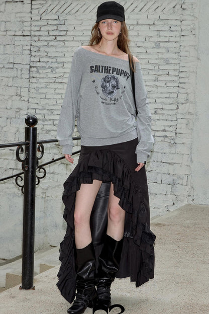 High-Waisted Slimming Long Skirt