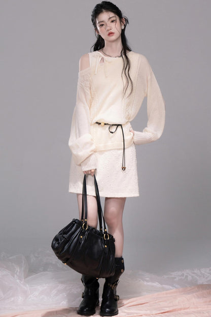 Soft Mist Bat Sleeve Pullover Sweater