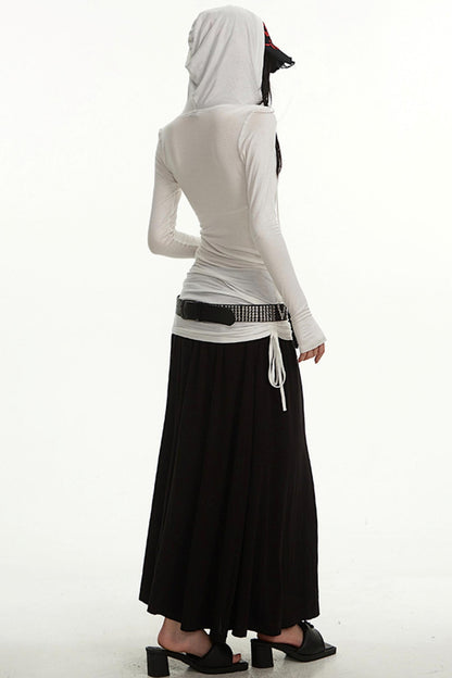 Hooded Long Sleeve Slim T-shirt