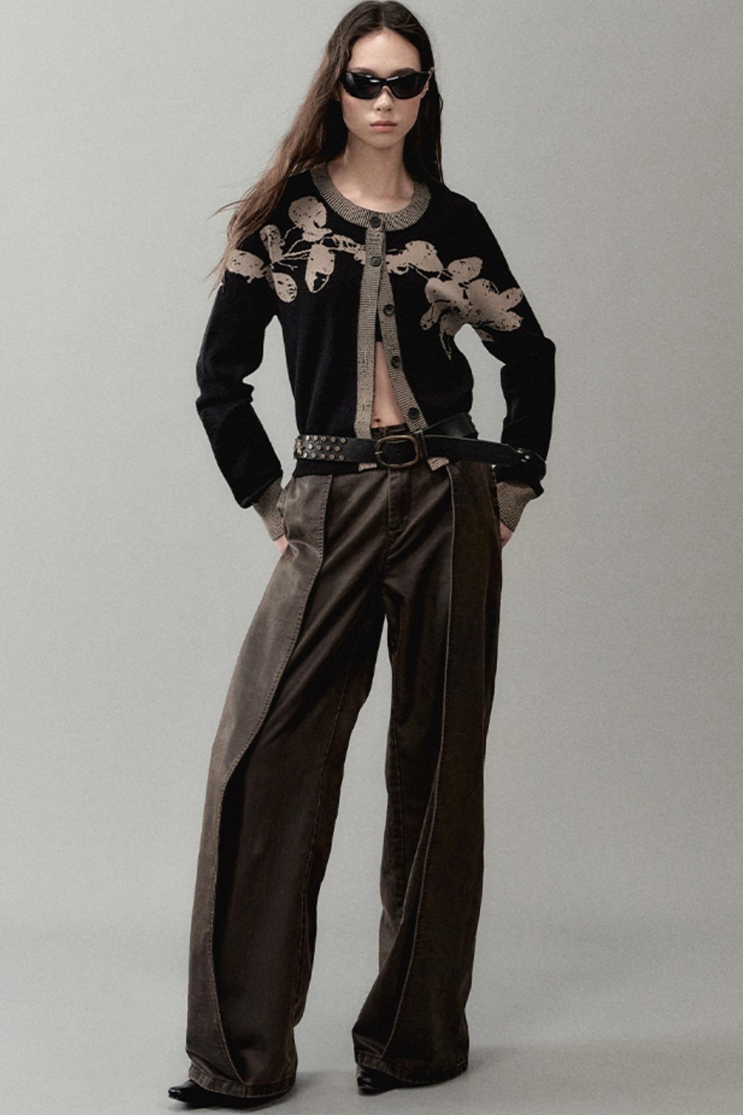 Autumn Jacquard Knitted Cardigan