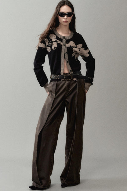 Autumn Jacquard Knitted Cardigan