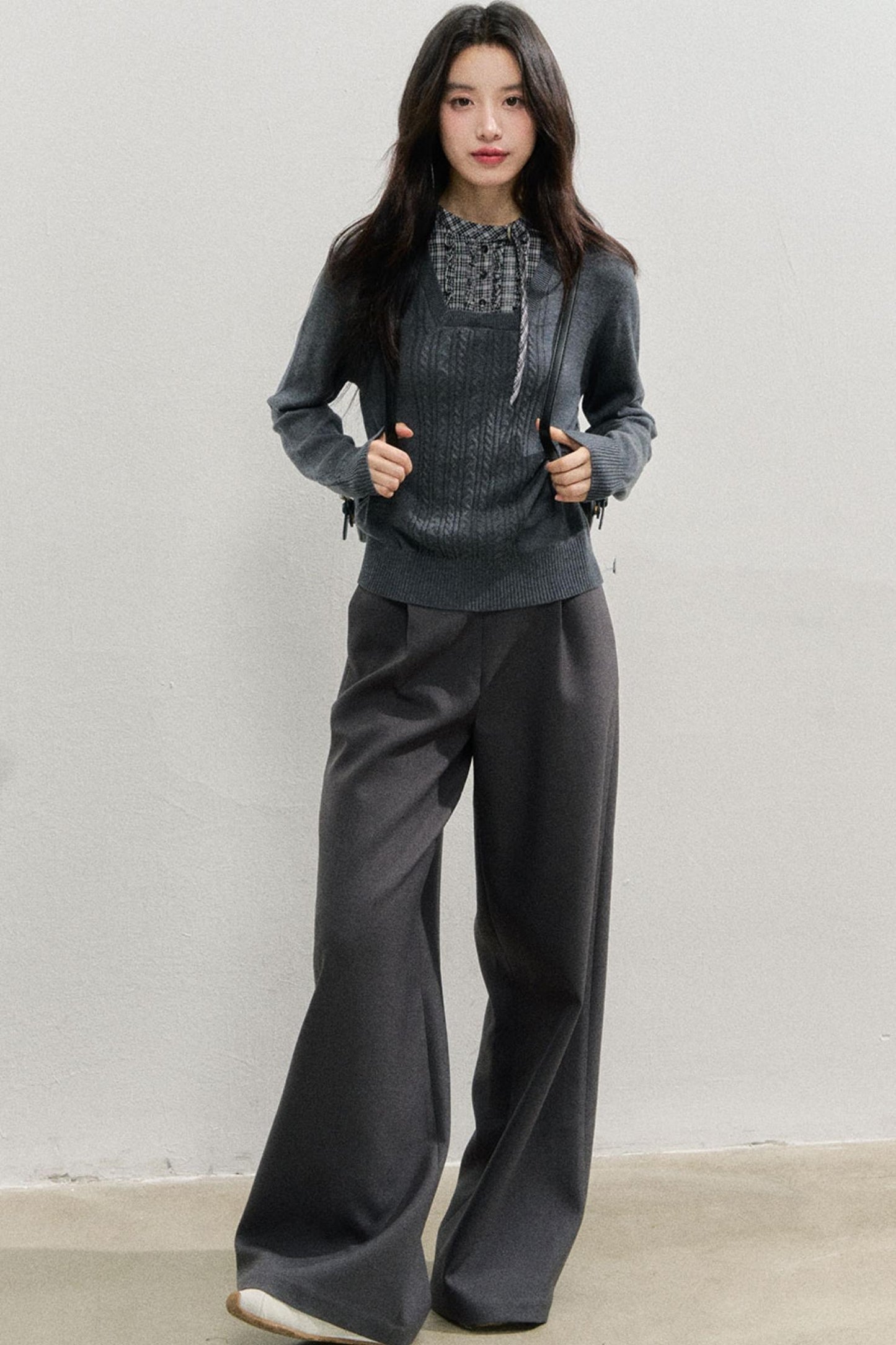 Vintage Plaid Waist Pants