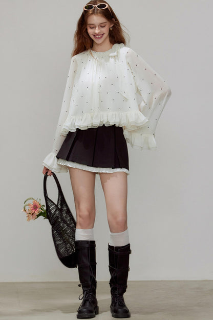 Autumn Pleated A-Line Skirt