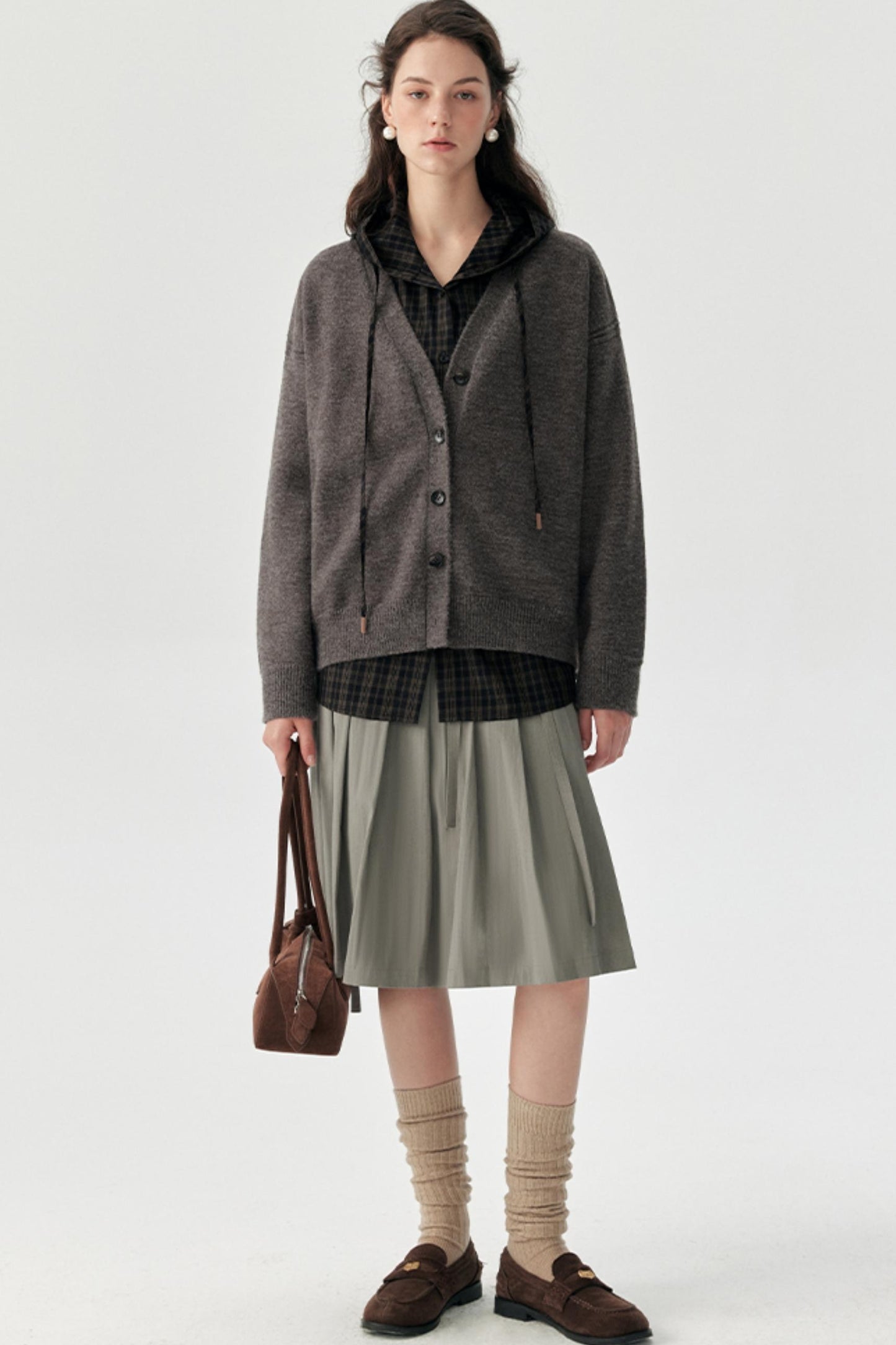 Salt Cotton Pleated Skirt