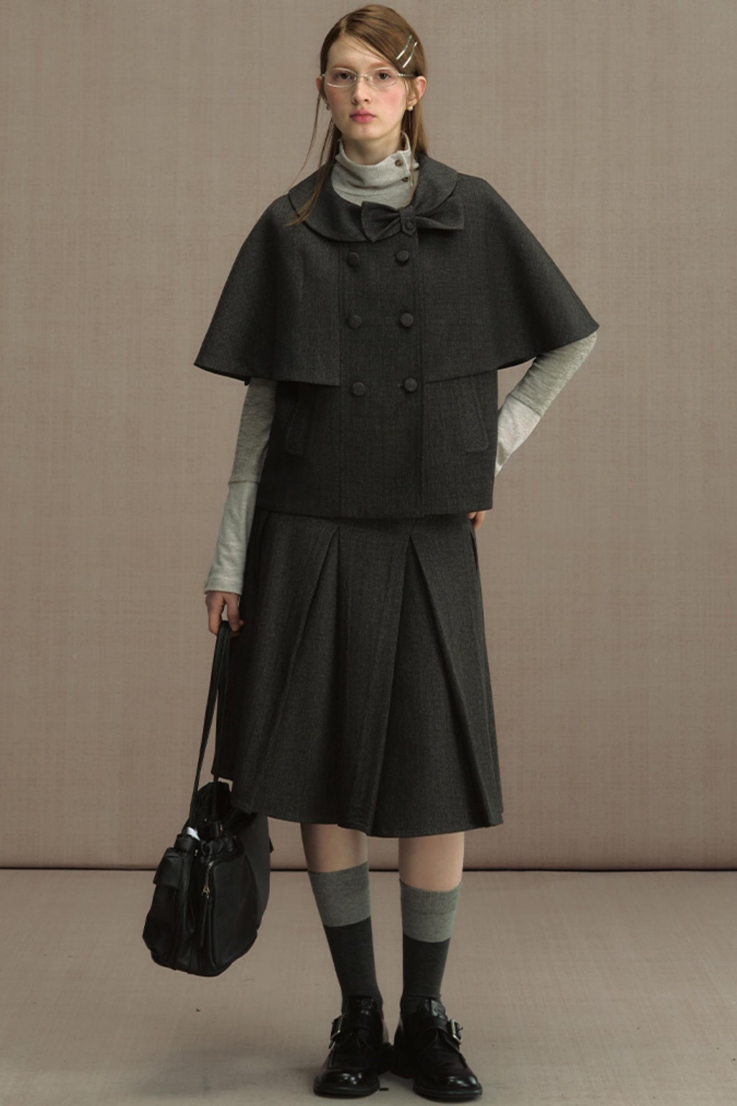 Glutinous Half-Turtleneck Knit T-shirt