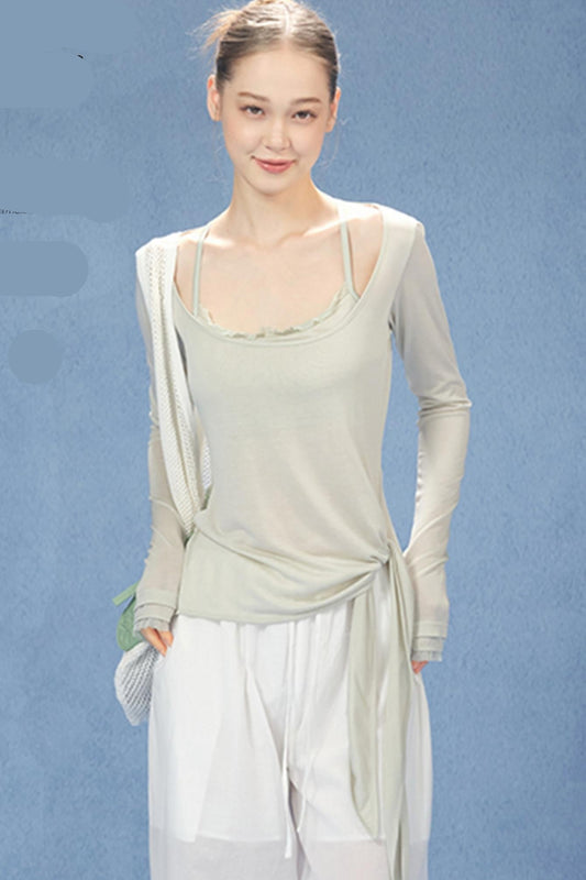 U-Neck Corset Top Set