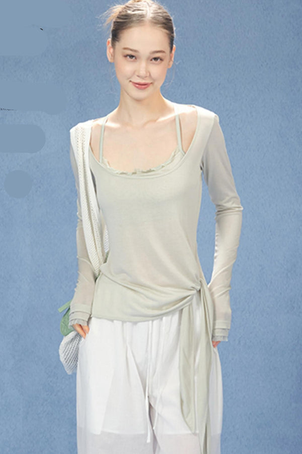 U-Neck Corset Top Set