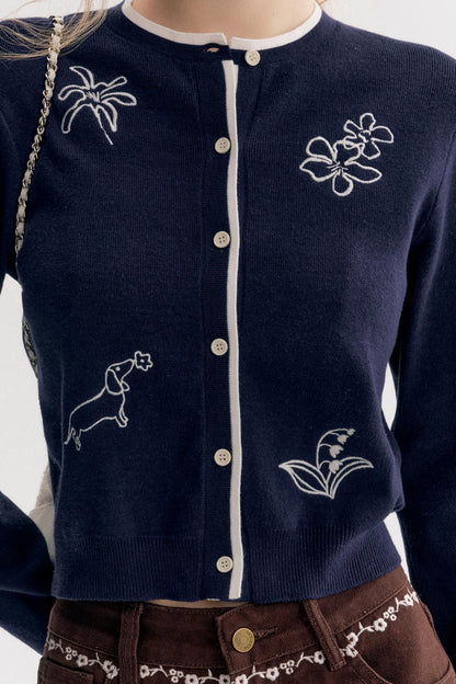 Dream Garden Embroidered Cardigan