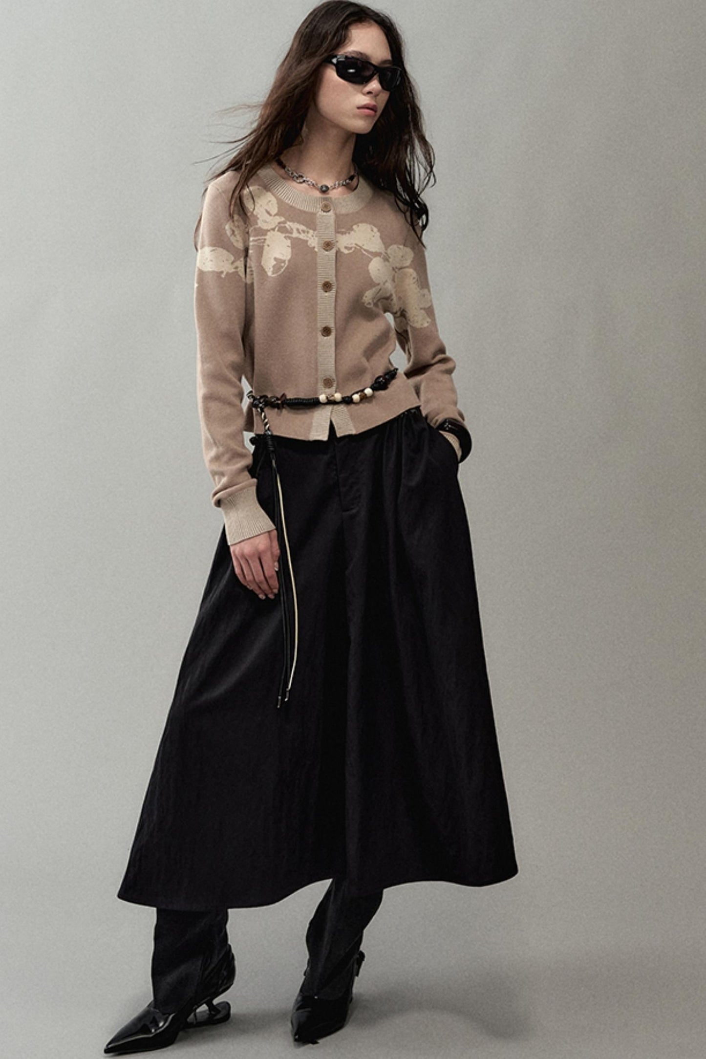 Autumn Jacquard Knitted Cardigan