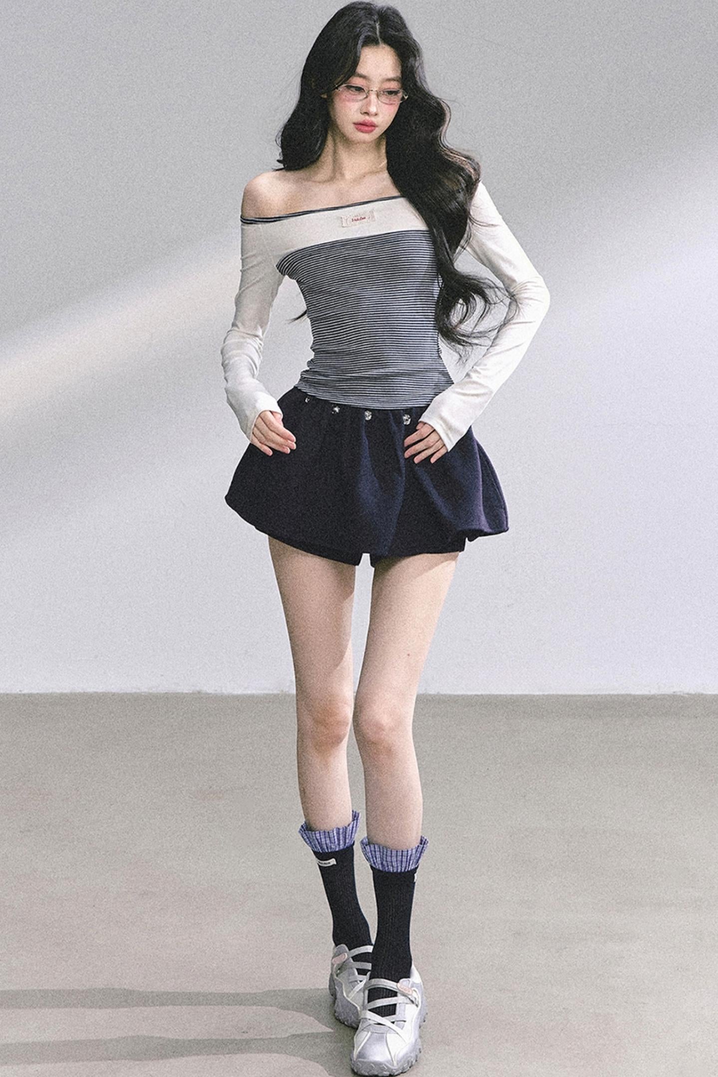 Striped Long-Sleeved Top