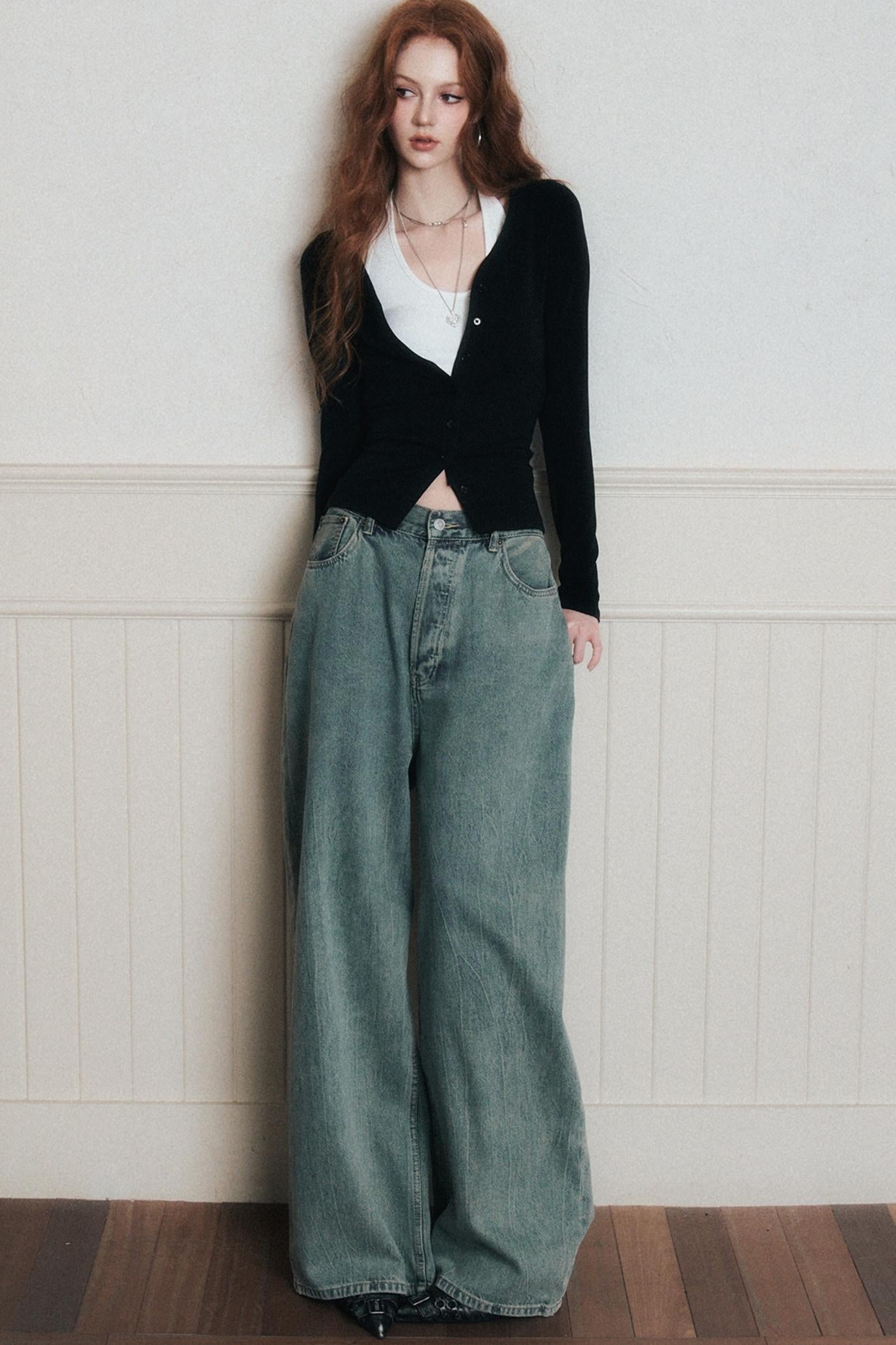 Relaxed Draped Wide-Leg Pants