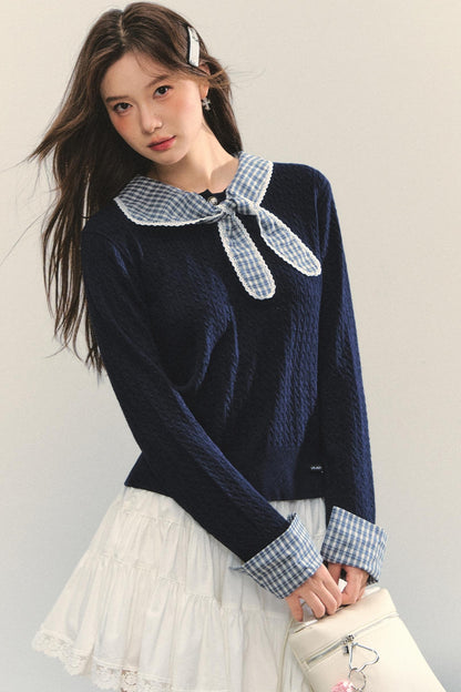 Striped Bow Tie T-Shirt Set-Up