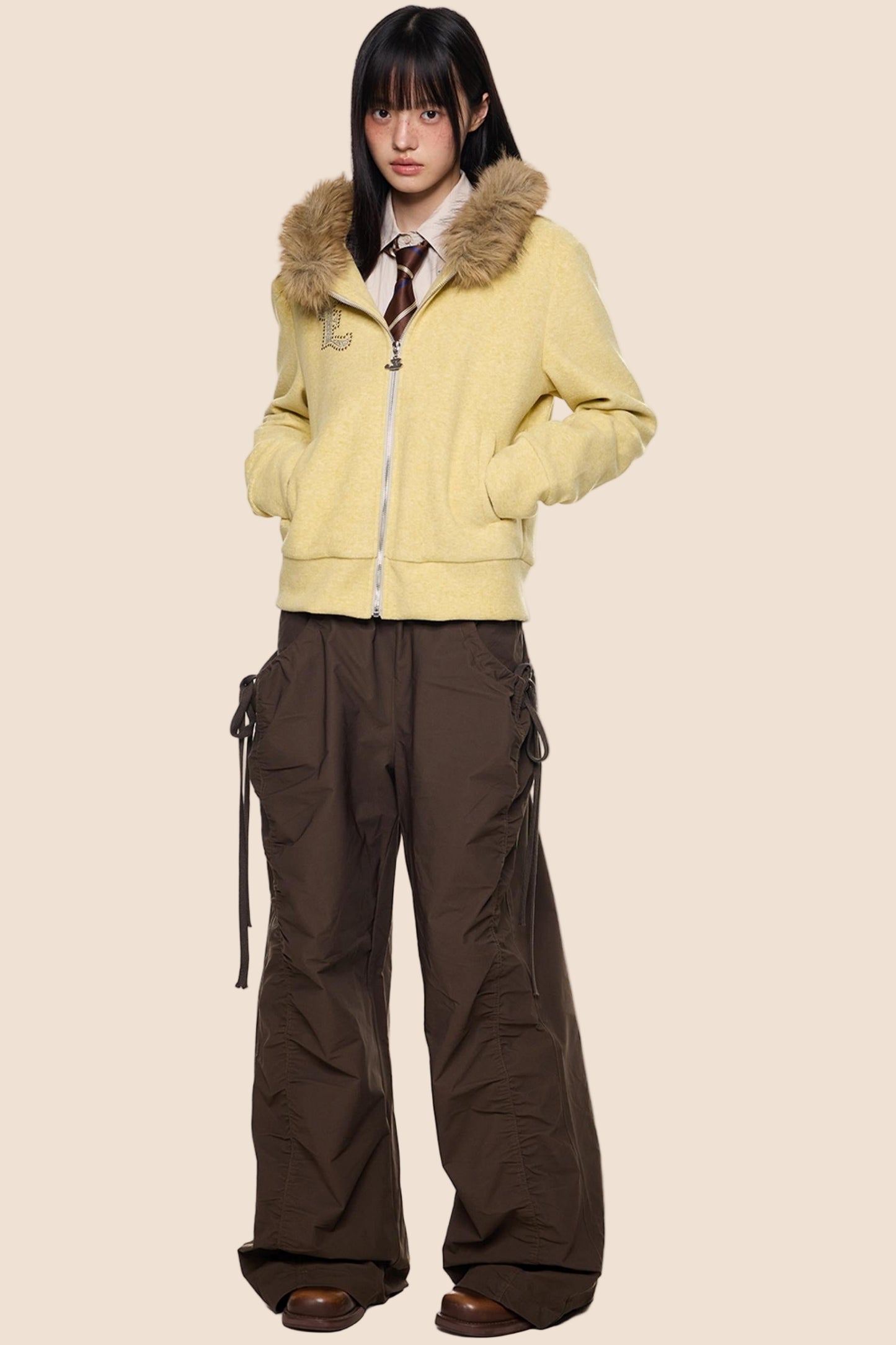 Autumn Fur Hooded Cardigan Jacket