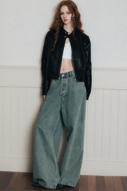 Relaxed Draped Wide-Leg Pants