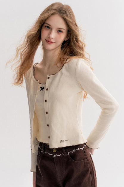 Romantic Autumn Lace Knit Cardigan