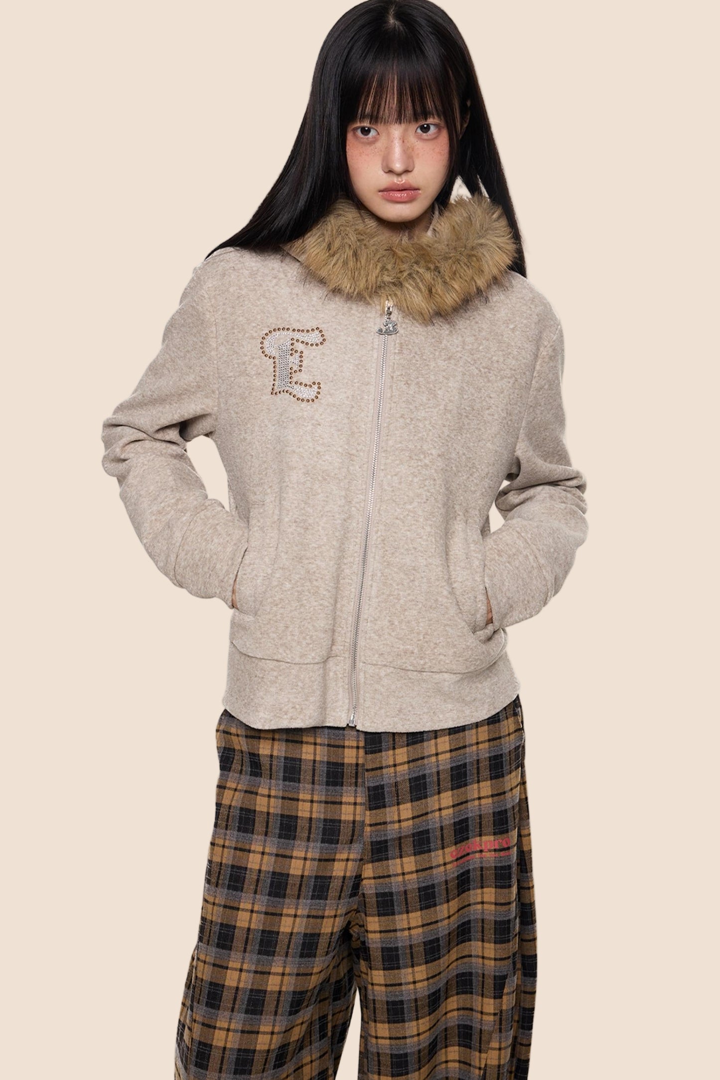 Autumn Fur Hooded Cardigan Jacket